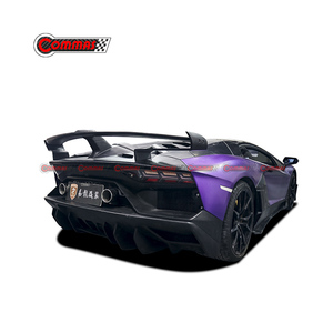Kit carrosserie SVJ Style en fibre de carbone pour Lamborghini Aventador LP700 LP720 LP750 : pare-chocs avant, jupes latérales, aileron arrière, échappement - Product Image 3