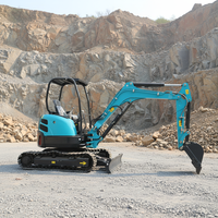 Excavator Mini Crawler 3.5 Ton Ringkas dengan Tenaga Penggalian Tinggi, Kapasitas Bucket 0.09m, Komponen Merek Terkenal - Bebas Biaya