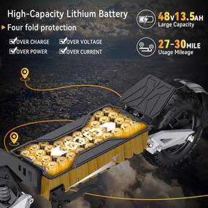Scooter Eléctrico OBARTER de 48V y 900W para Adultos, Velocidad Máxima de 31 Mph, Llantas Todoterreno de 11\", Bicicleta Eléctrica con Doble Freno de Disco y Batería - Product Image 5