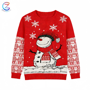 Pulls <span class=keywords><strong>de</strong></span> <span class=keywords><strong>Noël</strong></span> style coréen pour femmes et hommes, <span class=keywords><strong>pull</strong></span> festif d'hiver, tricoté, motif bonhomme <span class=keywords><strong>de</strong></span> neige amusant - Product Image 2