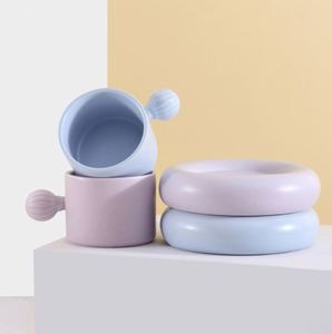 Nordic Style Ins Chubby Coffee Saucer Set Reusable Tea Milk Ceramic Mug With Plate - Product Image 5