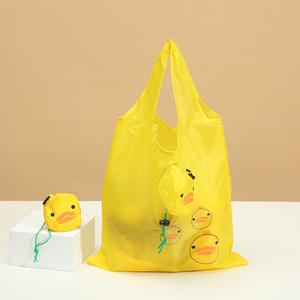 Tas Belanja Lipat Poliester Ringan, Dapat Digunakan Kembali, Dapat Didaur Ulang, Motif Katak, Custom, Logo Cetak Sesuai Pesanan untuk Hadiah Promosi - Product Image 3