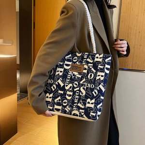 Sac en toile grande capacité I-0666, sacs de shopping, sacs fourre-tout en toile pour femmes - Product Image 3