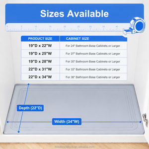 <b>Silicone</b> Under Sink <b>Mat</b> with Raised Edge for Leak and Spill Protection Food Grade Waterproof Cabinet Liner in Multiple Sizes - Product Image 2