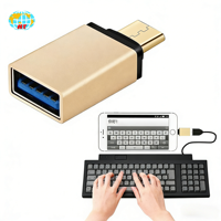 Adaptador OTG con Conector Tipo-C Macho a USB 3.0 Hembra, Venta al Por Mayor de Fábrica, Apto para Teléfonos, Computadoras, Portátiles y Tabletas