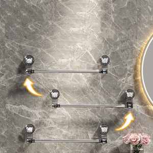 Nouvelle tendance salle de bain mural porte-serviettes en <span class=keywords><strong>plastique</strong></span> amovible télescopique porte-serviettes ménage serviette étagère de rangement avec ventouse - Product Image 5