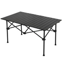 Table pliante réglable en acier à haute teneur en carbone de 955570 cm pour l'extérieur, table de camping portable pour barbecue, table pliante compacte pour rangement facile