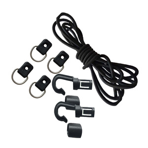 Cuerda elástica de 5 mm y 50 cm con gancho en J y anillo en D de acero inoxidable para atar equipos de exterior - Product Image 5
