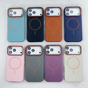 Funda para <span class=keywords><strong>iPhone</strong></span> 16 17 de piel de lichi, <span class=keywords><strong>cargador</strong></span> inalámbrico para funda de <span class=keywords><strong>iPhone</strong></span> 17 a prueba de golpes, funda para <span class=keywords><strong>iPhone</strong></span> 17 Pro Max - Product Image 6