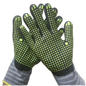 YEEHO Custom <span class=keywords><strong>Blue</strong></span> Nitrile Dots Antideslizante Doble Cara Punteada Mano Construcción Guantes de trabajo para la industria - Product Image 6