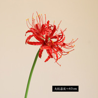 Fleurs artificielles de lys araignées individuelles, bulbes de Lycoris, lys araignées à longue tige, toucher réaliste pour la photographie