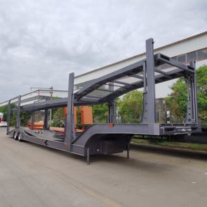 2 Axle Steel <b>Car</b> Carrier Semi <b>Trailer</b> High Quality Truck <b>Trailers</b> Transport Vehicle - Product Image 5