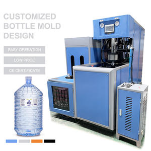 18.9L/5 galonluk su şişesi üretimi için PLC Motor ve pompa ile yarı otomatik PET/PP streç şişe üfleme makinesi - Product Image 1