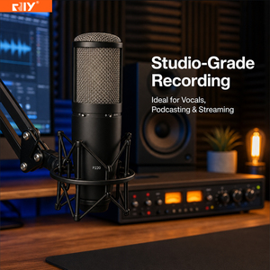Microphone à condensateur de qualité professionnelle P220, portable, pour l'enregistrement de podcasts, la diffusion en direct, l'enseignement en ligne, les applications en studio - Product Image 2