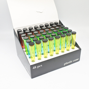 OEM Custom Smokable Cone Packaging Tube 85mm 98mm 110mm <b>Pocket</b> Size Airtight <b>Plastic</b> Tube for Dispensary - Product Image 2