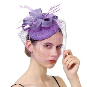 Hồ màu xanh đầu mũ Hot Bán Bridal Wedding <span class=keywords><strong>Mini</strong></span> fascinator mũ - Product Image 5