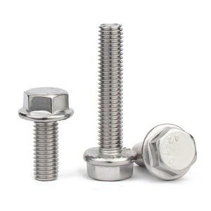 Pernos de Cabeza Hexagonal con Brida Dentada de Acero Inoxidable 304 DIN6921 M4 M5 M6 M8 M10 M12 - Product Image 2