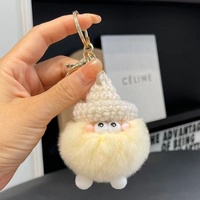 [Little Bean] Pluche Koreaanse Instagram-stijl schattige onhandige KittySnoopy kleine kolenbal auto sleutelhanger tas charme cadeau