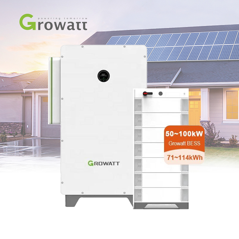 Growatt All in One Inverter and Battery BESS with WIT 50KW 75KW 100KW Hybrid Solar Inverter Home Energy Storage Battery System