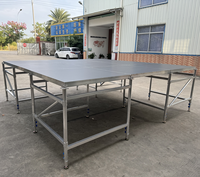 Offre Spéciale plate-forme de scène pliable réglable en forme de U en alliage d'aluminium de 1.22m x 1.22m pour un concert de danse en plein air