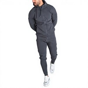 Ensemble de survêtement unisexe personnalisé de qualité supérieure en coton 100% réversible, décontracté, à manches longues, pour le sport, 2 pièces, pour l'automne - Product Image 1