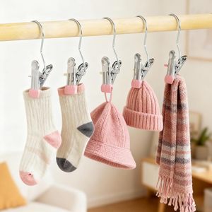 High Quality Stainless Steel Flat Clip Hook Anti-Scratch Catcher for Laundry Drying Home Use <b>Wardrobe</b> Kitchen Storage Holder - Product Image 5