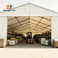 Tente d'entrepôt en alliage d'aluminium 40x60m, abri de stockage robuste, structure industrielle portable pour le stockage d'équipements et de matériaux