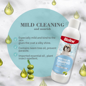 Shampooing <span class=keywords><strong>pour</strong></span> chien Bioline à base de plantes, <span class=keywords><strong>répulsif</strong></span> contre les insectes, <span class=keywords><strong>huile</strong></span> <span class=keywords><strong>essentielle</strong></span> naturelle de neem, brillance soyeuse, 1000 ml - Product Image 5