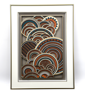 Vente en gros Peinture décorative 3D moderne Décoration en bois sculptée à la main Tailles personnalisées pour la décoration intérieure