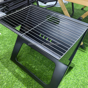Parrilla Portátil Plegable de Carbón para Barbacoa, Compacta, para Acampar al Aire Libre, para Picnic, Parrilla de Metal Negra Plegable para Cocinar en la Mesa - Product Image 2