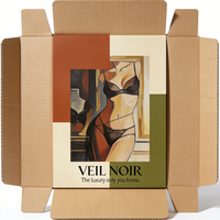 Boîte d'emballage personnalisée imprimée en couleur pour vêtements, boîte d'expédition pour lingerie sexy et présentation de boîte d'abonnement
