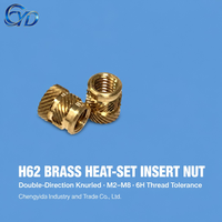 Factory OEM Bronze Copper Brass Knurled Threaded Insert Nut with Shoulder DIN16903 M2 M3 M4 M5 M6 M8 M10 M12