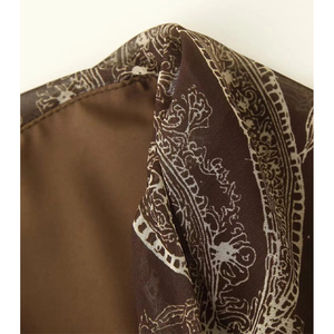 Nouvelle jupe évasée vintage en mousseline imprimée, taille haute, grande ampleur, pour femme, tenue décontractée de vacances, jupe longue plissée - Product Image 5