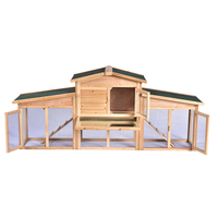 Casa/Jaula Moderna Cuadrada de Madera para Mascotas OEM con Cierre Push-Up, Impermeable, Ecológica, Reciclable, Transportín Exterior para Conejos