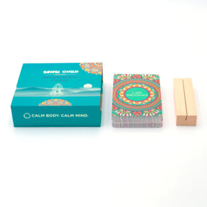 可定制印刷花式积极日常心理健康肯定卡游戏甲板清漆定制彩色磁盒支架 - Product Image 2