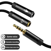 Adaptateur de casque d'ordinateur 2 en 1, câble répartiteur en Y pour micro et casque, 3,5 mm AUX, audio stéréo, cuivre, pour PS4, PC, ordinateur portable