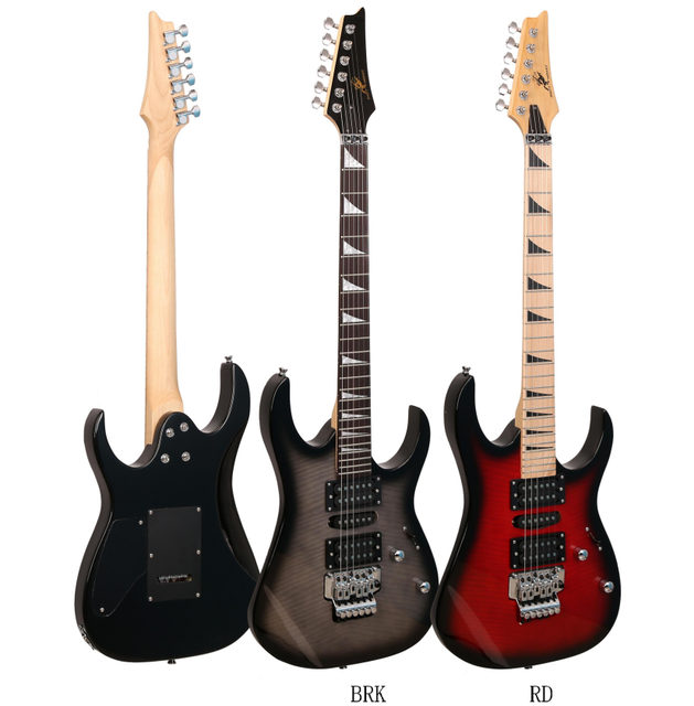 HSH Electric Guitar Flying V Shape 24 Frets Alder Body with Flame Maple Top Professional Rock Heavy Metal Guitar