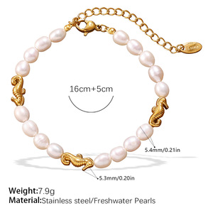 Elegante Collar de Perlas de Imitación Chapado en Oro, Joyería de Moda para Mujer, Collares de Cadena con Perlas Redondas, Regalo - Product Image 4