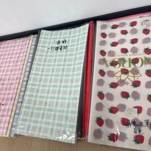 Strawberry <b>Pattern</b> Coated Packaging <b>Paper</b> Double Side Waterproof Roll for Flower Accessories White with Red Pink Design - Product Image 1