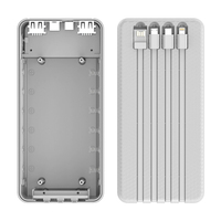 Boîte de rangement de batterie USB 6*18650 à aspiration magnétique sans fil QC 3.0 PD DIY Battery Shell With Cables