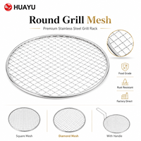 Grille de barbecue ronde en fil métallique en stock pour accessoires de cuisson en extérieur