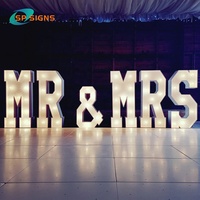 Lettres lumineuses géantes personnalisées SP Factory de 3 et 4 pieds, lettres d'amour, décorations, lumières « Marry Me », chiffres lumineux géants, lettres LED
