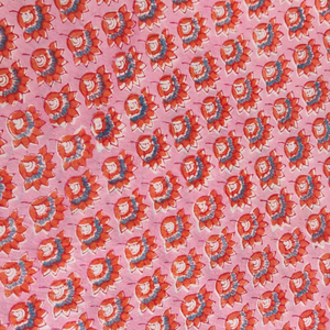 Tela de Algodón Estampada a Mano con Diseño Floral Indio, Material por Metros para Coser, Acolchar, Manualidades y Decoración del Hogar - Product Image 2