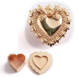 Estuche de Joyería Portátil con Forma de Corazón Retro para Mujer, Fabricado en China, Caja de Regalo para Joyas - Product Image 1