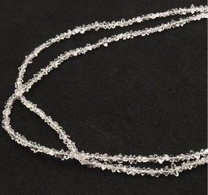 สร้อยคอเพชรเฮอร์คิเมอร์ธรรมชาติ ขนาด 3-5 มม. รูปทรงอิสระ หินประจำเดือนเมษายน ความยาว 16 นิ้ว - Product Image 2