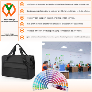 Bolsa de Viaje Resistente de Lona 300D con Compartimento Desmontable para Portátil, Bolsa de Fin de Semana Negra para <span class=keywords><strong>Viajes</strong></span> de Negocios BSCI - Product Image 6