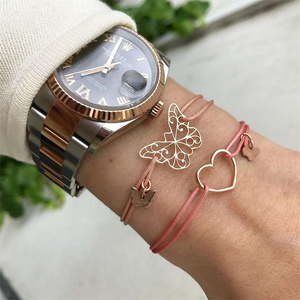 Pulsera de mariposa para mujer, brazalete de cadena de <span class=keywords><strong>acero</strong></span> <span class=keywords><strong>inoxidable</strong></span> chapado en oro, 18 k, 2022 - Product Image 5
