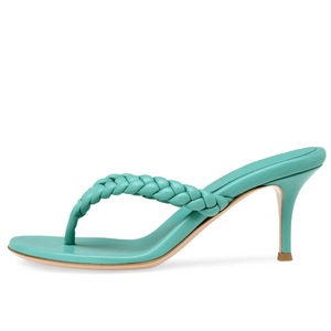 Thong Braid <strong>Yellow</strong> Blue <strong>Shoes</strong> Summer Women Slides Sandals slippers Flip Flops Slides slippers - Product Image 1