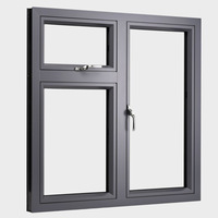 Ventanas Abatibles de Aluminio Huakangda con Rotura de Puente Térmico, Puertas para Balcones, Aislamiento Térmico, Diseño Minimalista