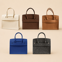 Sac fourre-tout en feutre écologique, grande capacité, pliable, durable, avec fermeture à bouton-pression, spacieux, portable, pour le bureau, le quotidien, les courses
